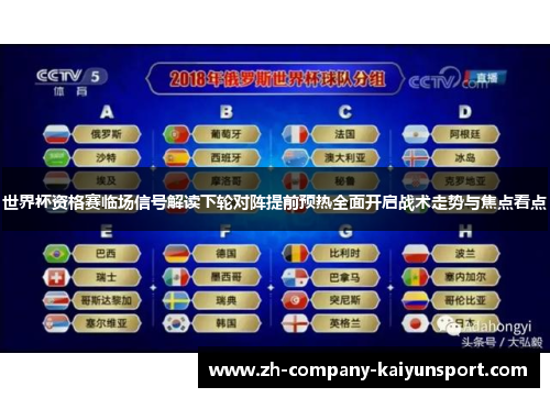 世界杯资格赛临场信号解读下轮对阵提前预热全面开启战术走势与焦点看点